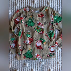 H&M Kids Long Sleeve Santa and christmas tree Shirt - Boys Size 5-6
